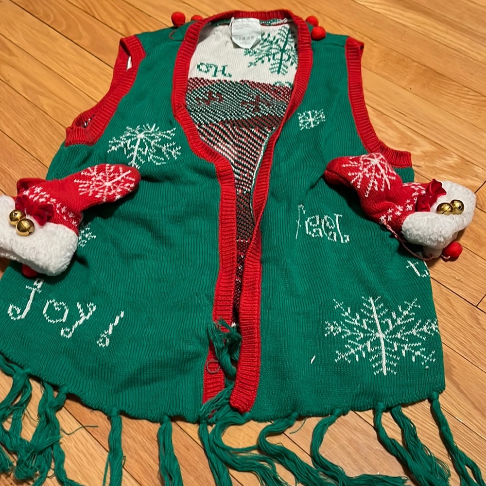 Icing “Feel the Joy” ugly Christmas Sweater Vest